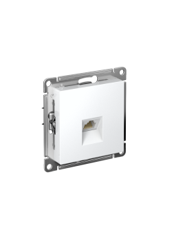 ATLASDESIGN РОЗЕТКА компьютерная RJ45 кат. 5e, механизм, БЕЛЫЙ