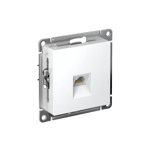 ATLASDESIGN РОЗЕТКА компьютерная RJ45 кат. 5e, механизм, БЕЛЫЙ