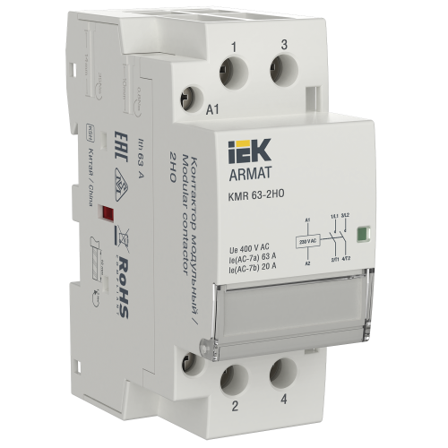 ARMAT Контактор модульный KMR 63А 230В AC 2НО IEK