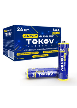 Элемент питания алкалиновый AAA/LR03 (уп.24шт) TOKOV ELECTRIC TKE-ALS-LR3/C24