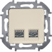 INSPIRIA Розетка компьютерная двойная RJ45 категория 5Е UTP слоновая кость INSPIRIA Розетка компьютерная двойная RJ45 категория 5Е UTP слоновая кость