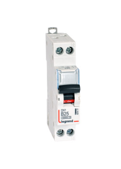 Авт.вкл.DX3 1п+N В25А 6kA/10кА LEGRAND