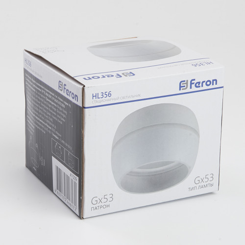 Светильник потолочный Feron HL356 12W, 230V, GX53, белый Светильник потолочный Feron HL356 12W, 230V, GX53, белый