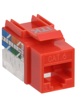 ITK Модуль Keystone Jack кат.6 UTP 110 IDC 90град красный