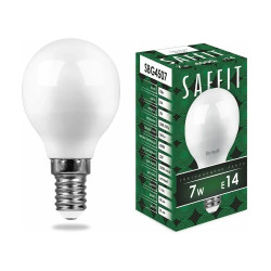 Лампа светодиодная SAFFIT SBG4507 Шарик E14 7W 230V 4000K