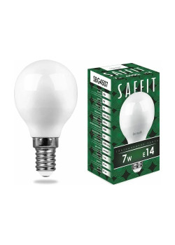 Лампа светодиодная SAFFIT SBG4507 Шарик E14 7W 230V 4000K