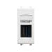 USB 3.0 розетка модульная, тип А-А, Avanti, белое облако, 1 модуль USB 3.0 розетка модульная, тип А-А, Avanti, белое облако, 1 модуль