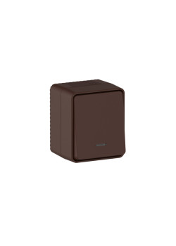 ATLASDESIGN PROFI IP54 О/У 1-клавишный ВЫКЛЮЧАТЕЛЬ с подсветкой, сх.1а, 10АХ, КОРИЧНЕВЫЙ