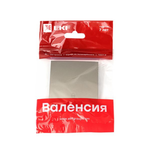 Валенсия лиц. панель выключателя проходного 1-кл. 10А кашемир EKF Валенсия лиц. панель выключателя проходного 1-кл. 10А кашемир EKF