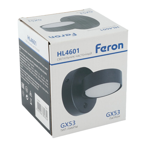 Светильник настенный Feron HL4601 12W, 230V, GX53, черный Светильник настенный Feron HL4601 12W, 230V, GX53, черный