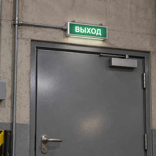 Самоклеящаяся этикетка INFO EL001 ВЫХОД 330х120мм