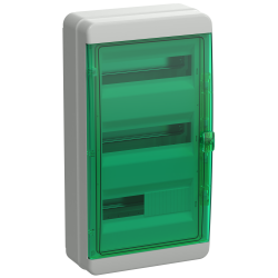 TEKFOR Корпус пластиковый КМПн-36 IP65 зеленая прозрачная дверь IEK