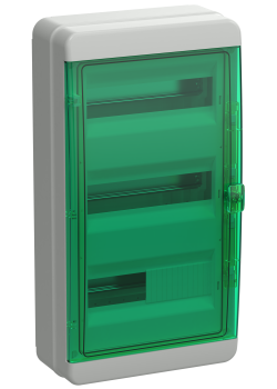 TEKFOR Корпус пластиковый КМПн-36 IP65 зеленая прозрачная дверь IEK