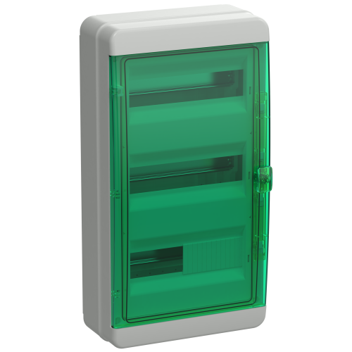 TEKFOR Корпус пластиковый КМПн-36 IP65 зеленая прозрачная дверь IEK