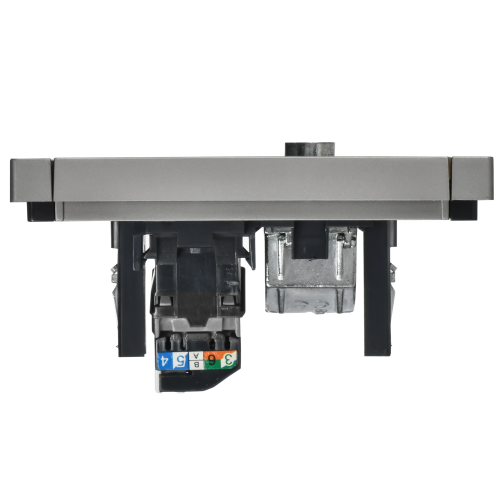 FORTE&PIANO Розетка двойная TV+RJ45 кат.5E FP536 сталь IEK FORTE&PIANO Розетка двойная TV+RJ45 кат.5E FP536 сталь IEK