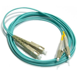 Патч-корд Lanmaster LAN-2LC-2SC/OM3-1.0 2x50/125 OM3 LC дуплекс-SC дуплекс 1м LSZH