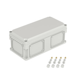 Корпус RAM box без МП 400х200х160 мм, с фланцами, непрозрачная крышка высотой 35 мм, IP66/IP67