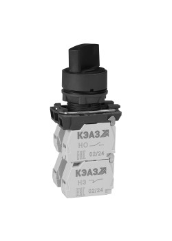 Переключатель КПЕ1531Р-черный-3но+1нз-ручка-фикс-2поз-IP54-КЭАЗ