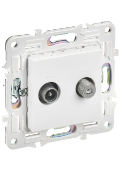 SKANDY Розетка двойная TV+SAT SK-A13W арктический белый IEK