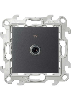 Розетка телевизионная оконечная TV СП Simon 24 IP20 механизм графит Simon 2450476-038