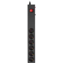 Сетевой фильтр Buro 600SE-3-B 3м (6 розеток) черный (коробка)