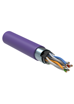 ITK Витая пара F/UTP кат.6 4х2х23AWG solid LSZH нг(А)-HF фиолетовый (305м)