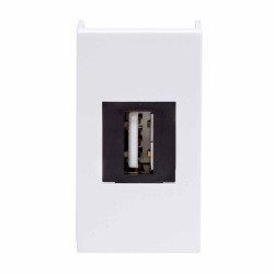 USB 2.0 розетка, ЭУИ Вива (Viva), белая, 1 мод.