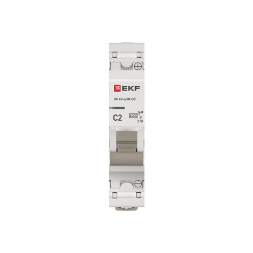 Авт. выкл. ВА 47-63N DC 1P 2А (C) 6кА PROXIMA EKF Авт. выкл. ВА 47-63N DC 1P 2А (C) 6кА PROXIMA EKF