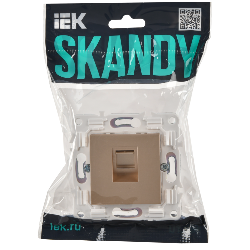 SKANDY Розетка компьютерная RJ45 кат.5E SK-K01Sa песочный IEK SKANDY Розетка компьютерная RJ45 кат.5E SK-K01Sa песочный IEK