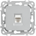 FLITE Розетка компьютерная RJ45 категория 6 UTP РК6-1-0-ФлА алюминий IEK FLITE Розетка компьютерная RJ45 категория 6 UTP РК6-1-0-ФлА алюминий IEK