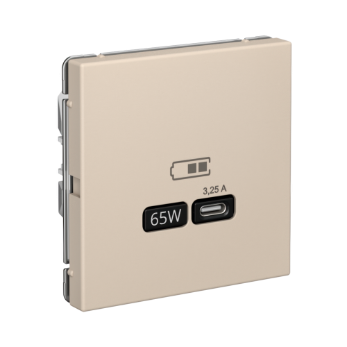 ARTGALLERY USB РОЗЕТКА тип-С 65Вт высокоскор.заряд. QC, PD, механизм, ПЕСОЧНЫЙ ARTGALLERY USB РОЗЕТКА тип-С 65Вт высокоскор.заряд. QC, PD, механизм, ПЕСОЧНЫЙ