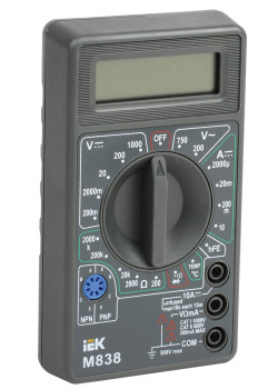 Мультиметр цифровой UNIVERSAL M838 IEK