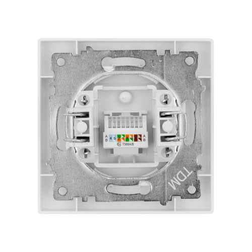 Розетка компьютерная RJ45 белая Розетка компьютерная RJ45 белая