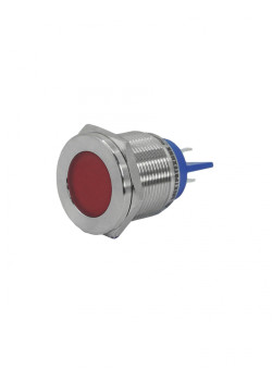GQ22T-D/L/R/220V/S, красная, металл. корпус, светодиодная матрица d=22мм, 220В AC/DC, IP67, индикаторная лампа  (ЭТ)
