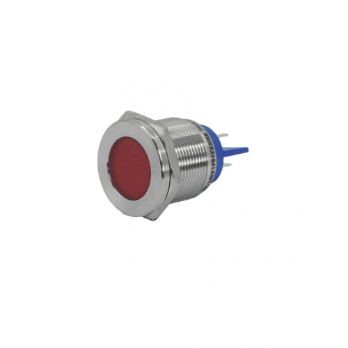 GQ22T-D/L/R/220V/S, красная, металл. корпус, светодиодная матрица d=22мм, 220В AC/DC, IP67, индикаторная лампа  (ЭТ)