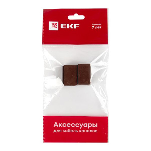 Соединитель (16x16) (4 шт) темн. дерево EKF-Plast