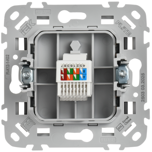 FLITE Розетка компьютерная RJ45 категория 5Е UTP РК5е-1-0-ФлЧ черный IEK