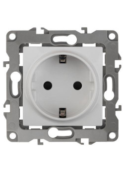 Розетка 1-м СП Эра12 12-2101-01 16А IP20 16AX 250В 2P+E Schuko механизм бел. Эра Б0014675