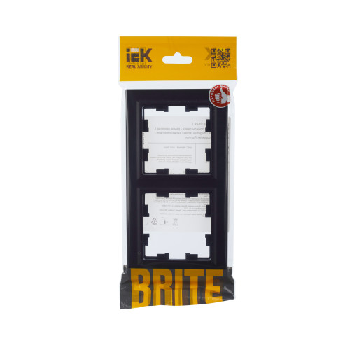 BRITE Рамка 2-местная РУ-2-БрЧ черный IEK BRITE Рамка 2-местная РУ-2-БрЧ черный IEK
