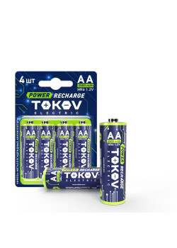 Аккумулятор АА/HR6 2500мА.ч (блистер 4шт) TOKOV ELECTRIC TKE-NMA-HR6/B4