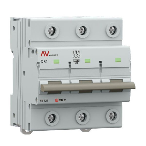 AV-125 3P 80A (D) 10kA EKF AVERES AV-125 3P 80A (D) 10kA EKF AVERES