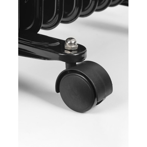 Масляный обогреватель МО-9К, чёрный, 2000 Вт, 9 сек, рег. мощ. (800/1200/2000 Вт), термостат, TDM