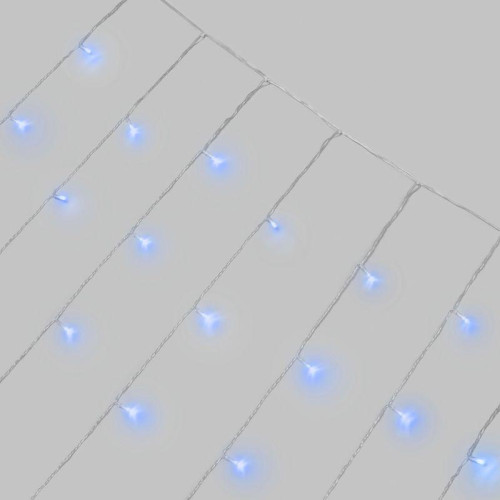 Гирлянда светодиодная занавес 3х2м 264 LED син. прозр. ПВХ IP44 эффект мерцания 22 нити 12 LED/нить Neon-Night 235-523 Гирлянда светодиодная занавес 3х2м 264 LED син. прозр. ПВХ IP44 эффект мерцания 22 нити 12 LED/нить Neon-Night 235-523