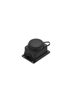 MULTISET Розетка 2К+З открытой установки каучуковая 16 А/250 В IP44 ЧЁРНАЯ
