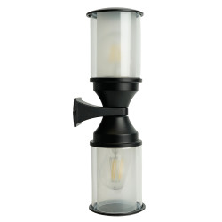 Светильник садово-парковый Feron DH1402, на стену, 2*E27 220-240V, черный