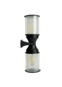 Светильник садово-парковый Feron DH1402, на стену, 2*E27 220-240V, черный