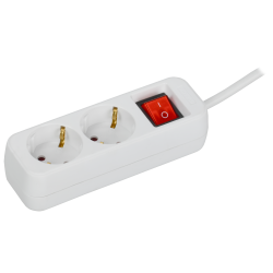 Удлинитель У02К 2 места 2P+PE 5м 3х1мм2 10А белый UMA IEK