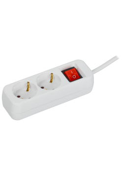 Удлинитель У02К 2 места 2P+PE 5м 3х1мм2 10А белый UMA IEK