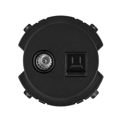 Розетка компьютерная RJ45 + TV розетка оконечная агат, Розетка компьютерная RJ45 + TV розетка оконечная агат,