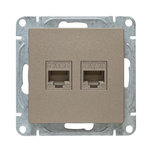 Механизм роз., RJ45 - 2шт, (cat5), шамп., Эпика EKF Механизм роз., RJ45 - 2шт, (cat5), шамп., Эпика EKF
